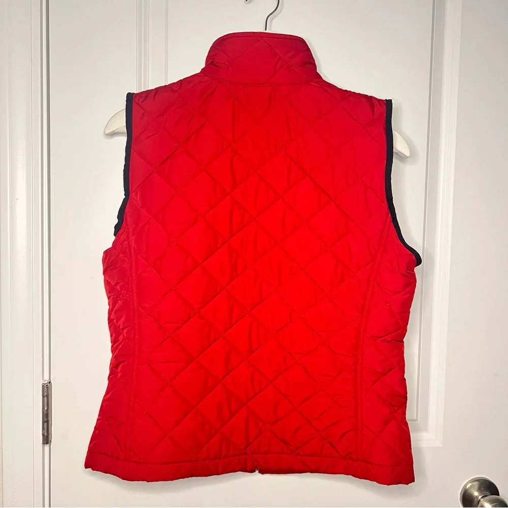 Lauren Ralph Lauren Vibrant Red Quilted Vest Sz Small - Picture 8 of 9